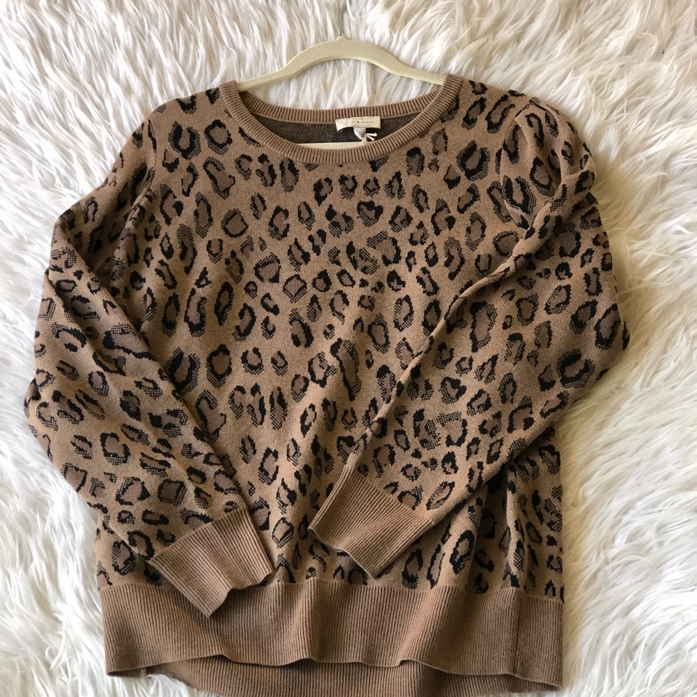 NEW Lucky Brand Cardigan Leopard Size XL